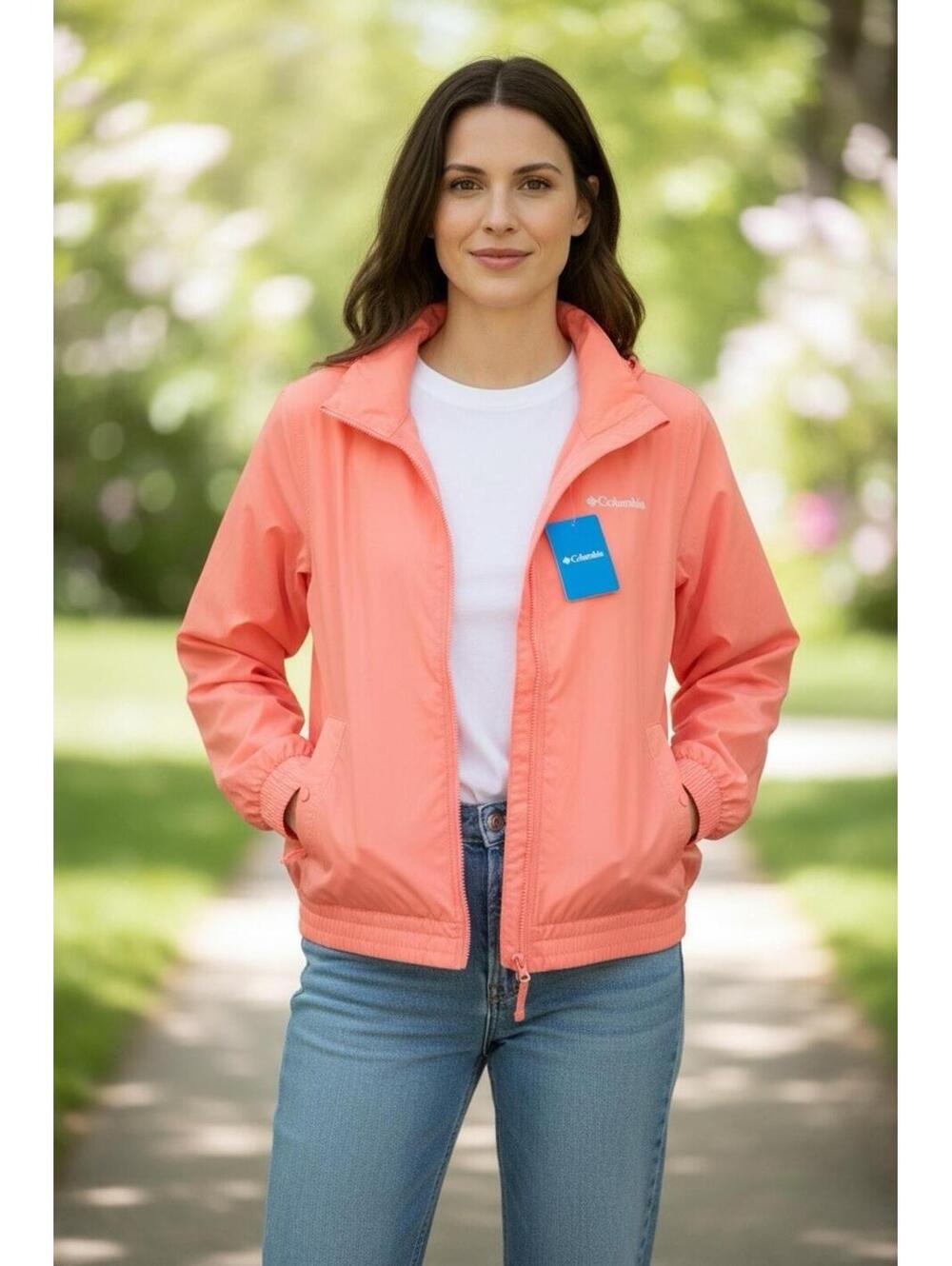$90 Women's Columbia Time Is Right Full Zip Windbreaker Size XXL
